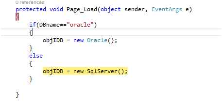 IDb referencing towards SqlServer Class